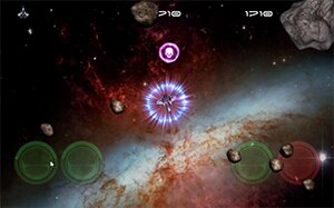 Asteroids ship firing with sheild activated 