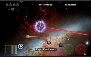 Asteroids being shot at with lazer